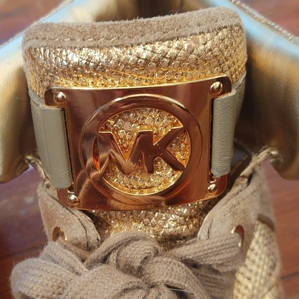 Michael Kors Nikko Wedge High Top Suede Sneakers Sz 8.5 - Picture 4 of 9